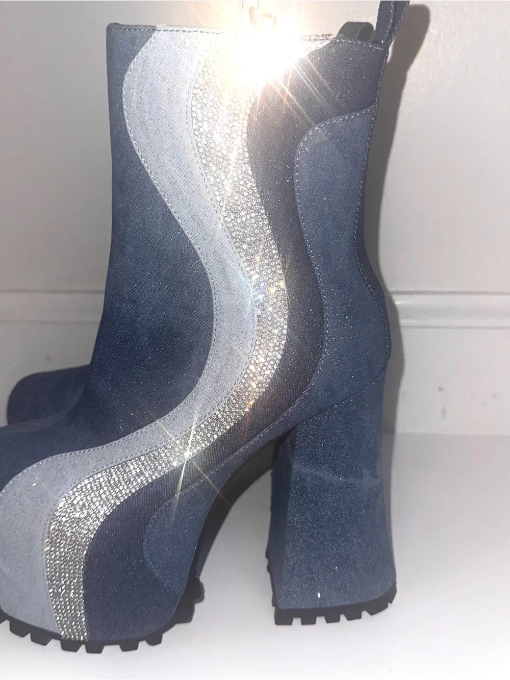Dolls Kill x Bratz Blue Wave Platform Ankle Boots